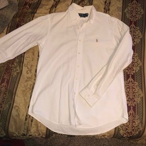 White Button Down Polo by Ralph Lauren